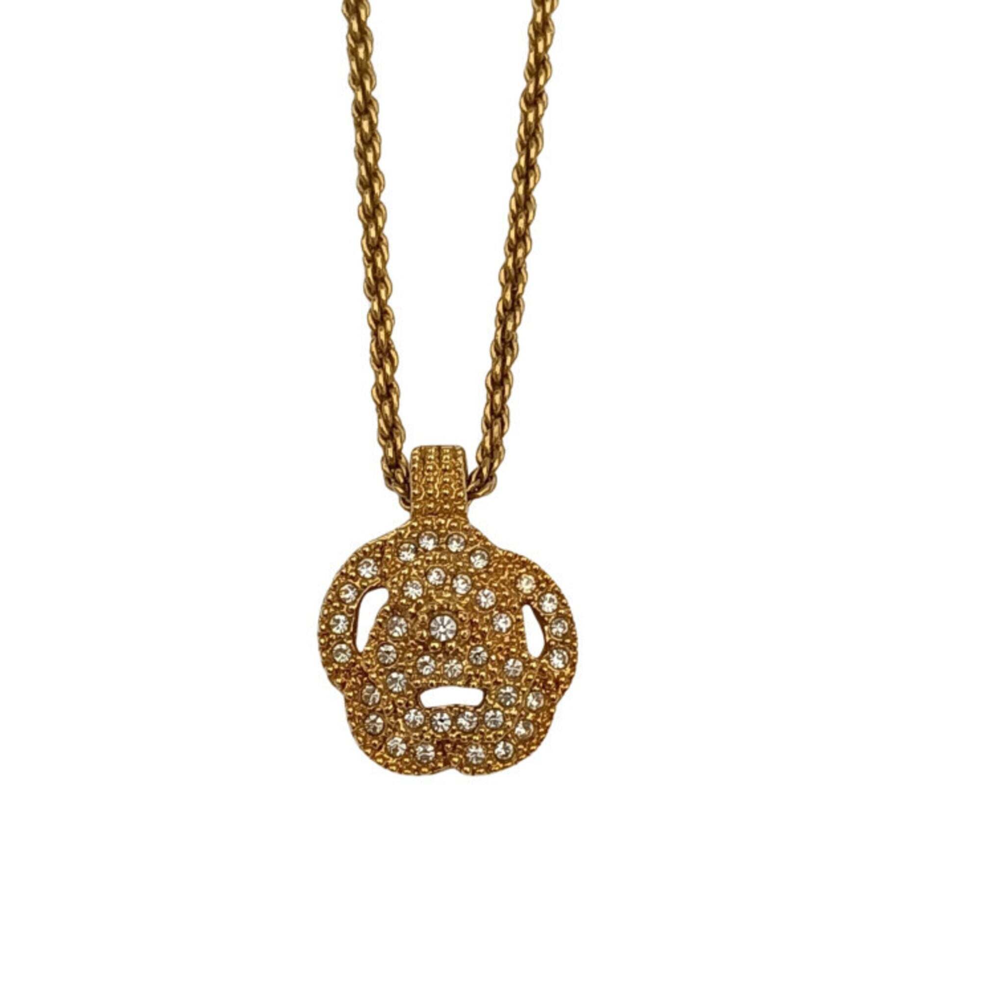 Christian Dior Necklace With Rhinestones Gold Metal For Women 233$